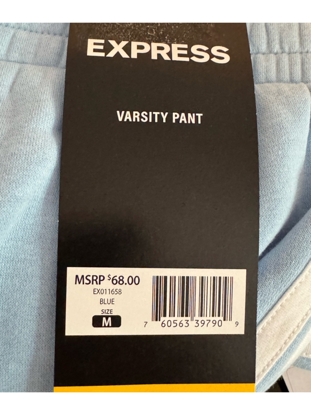Express Light Blue Varsity Pants Stripe Wide Leg M NWT - Picture 2 of 7